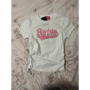 Forever 21 Barbie Side Drawstring Logo Tee
